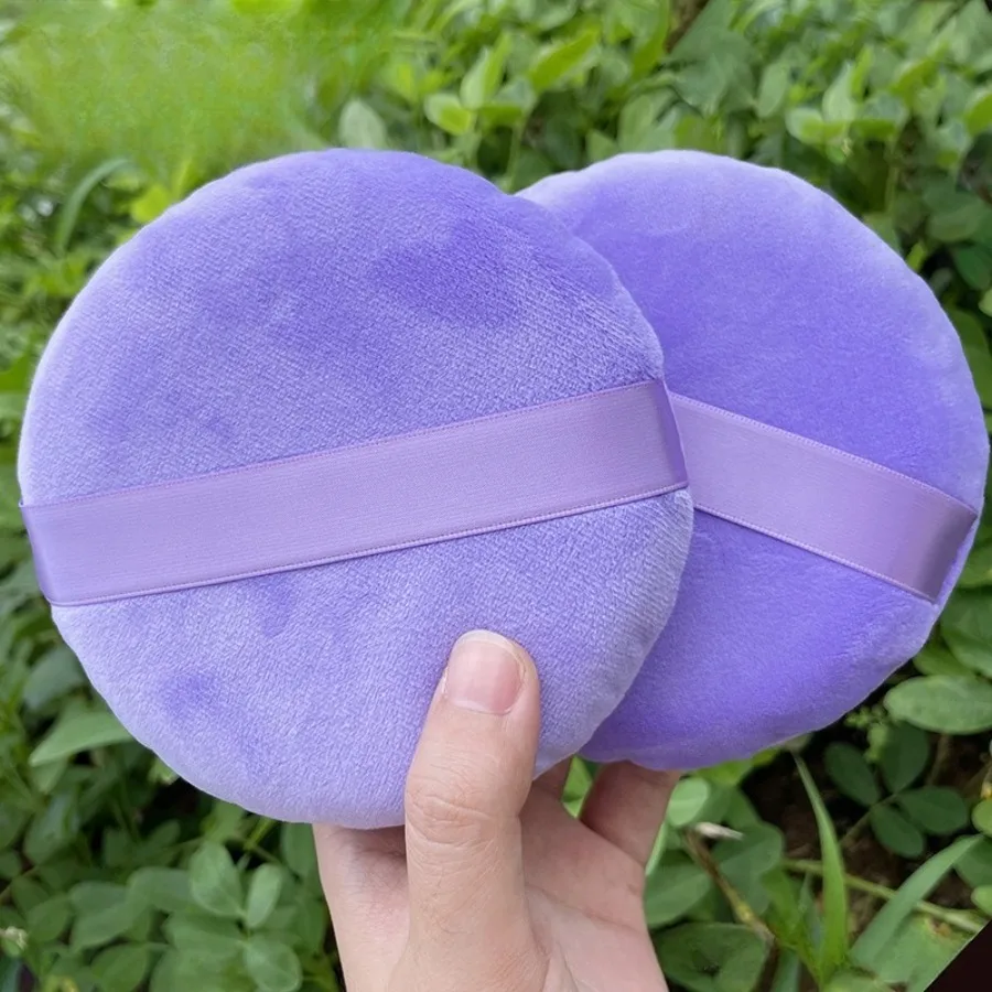 Puff de maquillaje gigante de 2 piezas: superficie de terciopelo ultrasuave para una aplicación impecable de rostro y cuerpo, herramienta profesional de belleza y cuidado personal