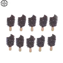 5pcs Crunchy Ice-lolly Simulation Food Mini Ice Cream Bar Resin Popsicle Model Flatback Resin Cabochons Scrapbooking Crafts DIY