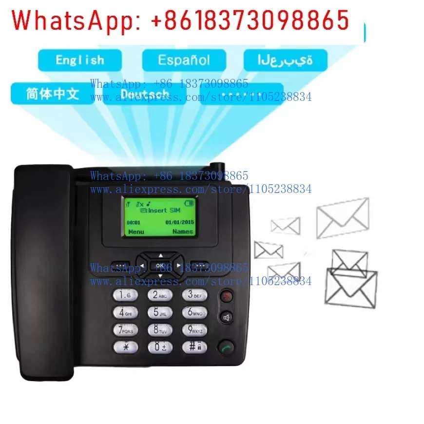 GSM sim desktop fixed end point phone home office landline phone support 4G/5g card