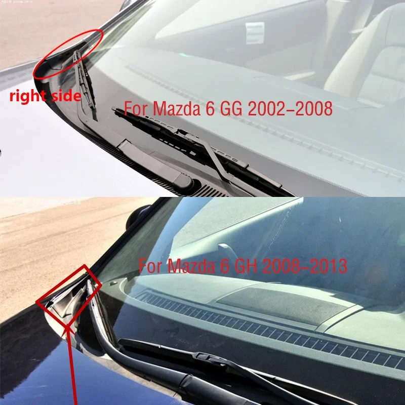 Car Front Windshield Wrap Corner Trim Wiper Side  Cover Lid For Mazda 6 GG GH GJ Atenza 2002-2008-2014-2016 2020 2021