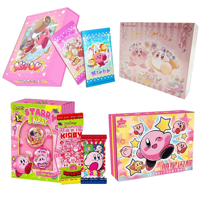 

New Genuine Kirby Collection Cards Cartoon Characters Anime Game Peripherals Colorful Exquisite Trading Card Kids Toys Love Gift