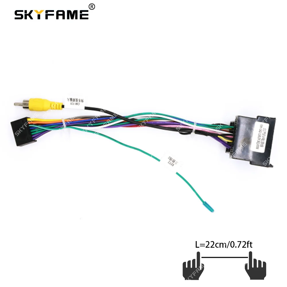 SKYFAME سيارة 16pin الأسلاك تسخير محول Canbus صندوق فك أندرويد راديو كابل الطاقة ل Beiqi BAIC Senova D70 X65 OD-BQ-11