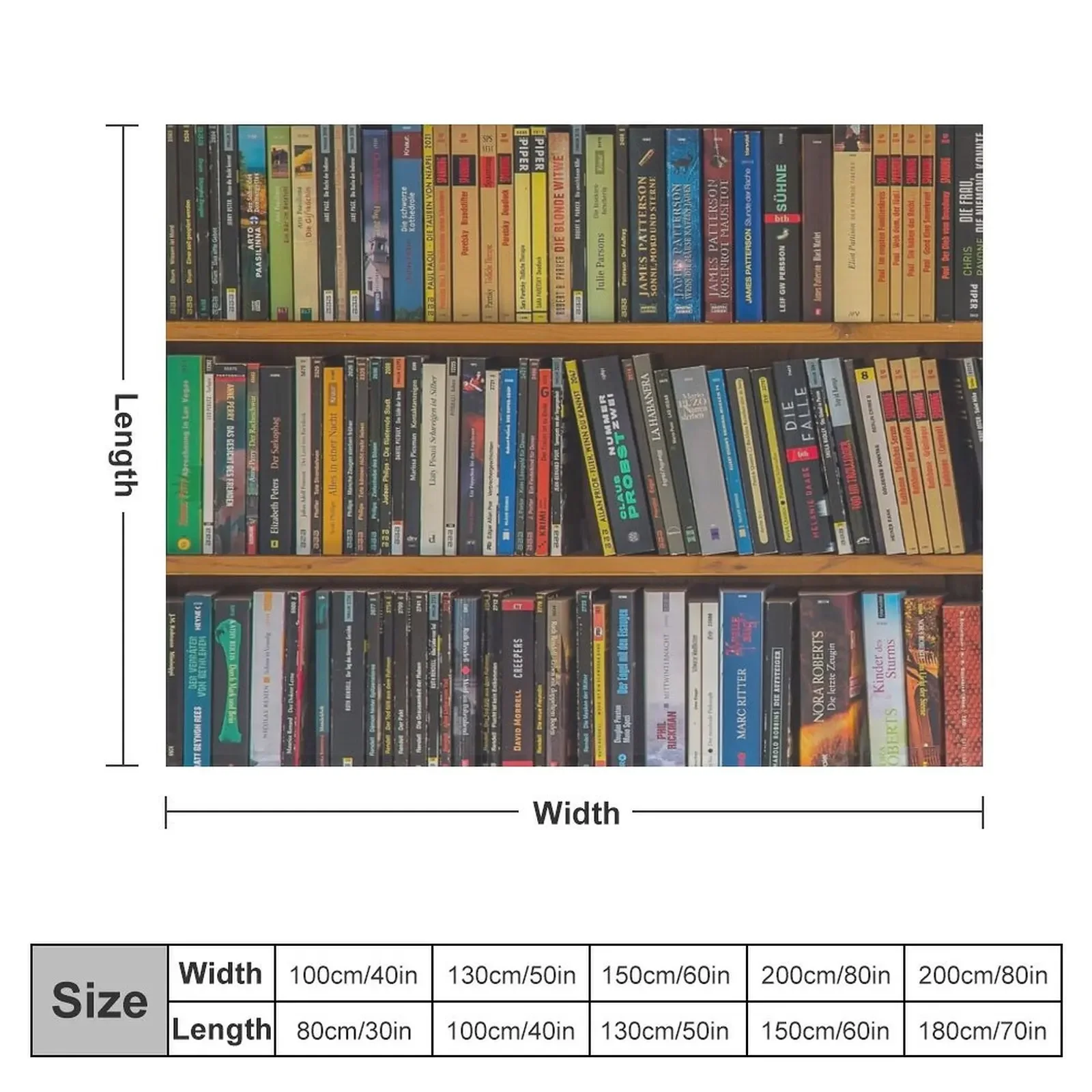 Bookshelf Books Library Bookworm Reading Pattern Throw Blanket Soft Beds anime Blankets