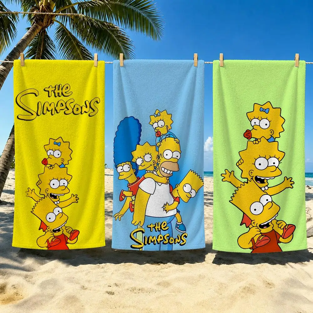 Animation T-The Simpsons Towel Towel Soft Pool Gift For Travel Gym Shower Cool Camping Quick Dry Sports  Large Beach Towel
