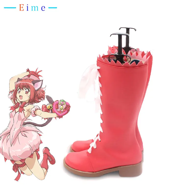 2025 nieuwe Momomiya Ichigo Cosplay Schoenen Anime Tokyo Mew Mew Cosplay Prop Halloween Carnaval Laarzen PU Lederen Schoenen