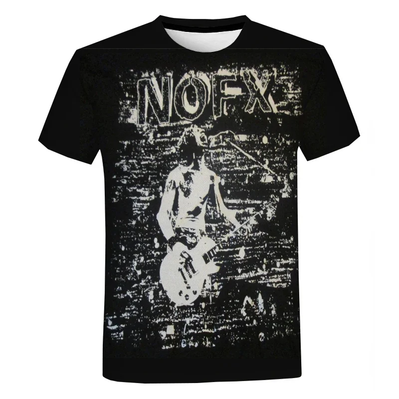 Punk Rock Band Nofx 3D Print T-shirt New Men Woman Oversized T Shirts Hip Hop Streetwear Tees Harajuku Tops Kids Unisex Clothing