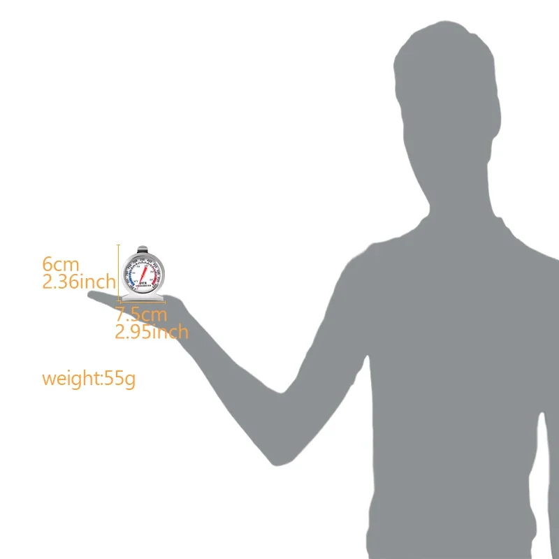 1 قطعة ميزان حرارة فرن الفريزر شواء شواء مقياس درجة الحرارة أفضل دقيق الفولاذ المقاوم للصدأ آمنة طباخ الحرارية متر أدوات الخبز