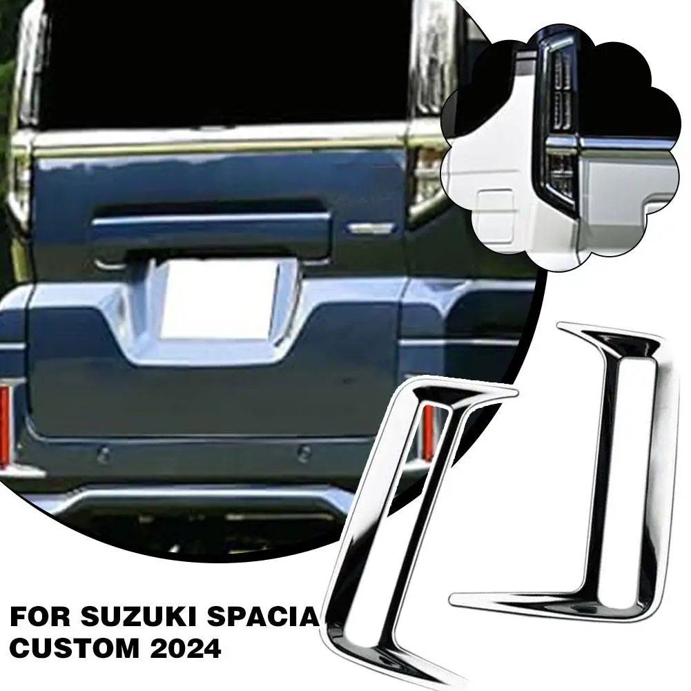 For Suzuki Spacia Custom 2024 Model Car Bumper Electroplating Styling Lamp Cover Eyebrow Strip Fog Car Accessories Decorati U8O9