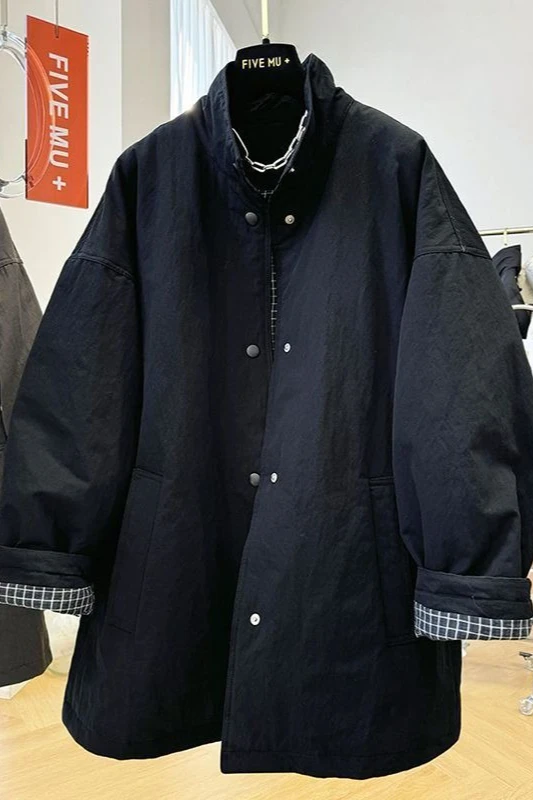 

2026 Autumn/Winter Women's Cotton Jacket Loose Stand Collar Casual Windproof Jacket