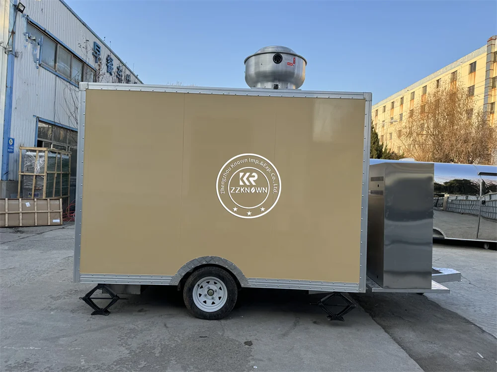 Concession Street Mobile Fast Food Truck Trailer Fully Catering Equipment Ice Cream Pizza Cart Kiosk For Sale