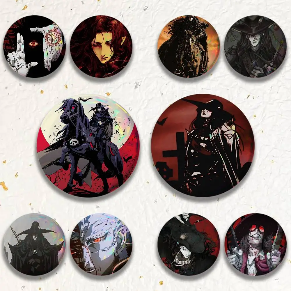 V-Vampire Hunter D 25mm 75mm 44mm 58mm 32m Coin Badges Personalized Handmade Round Brooches Pins Accessory