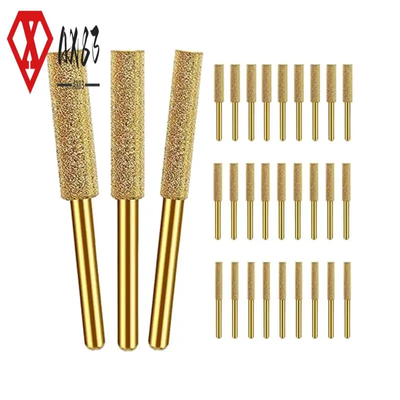 

AX83-30 шт. электрическая цепная шлифовальная машина, 3 размера, насадки для заточки бензопилы, для цепной пилы, (5/32 дюйма, 3/16 дюйма, 7/32 дюйма)