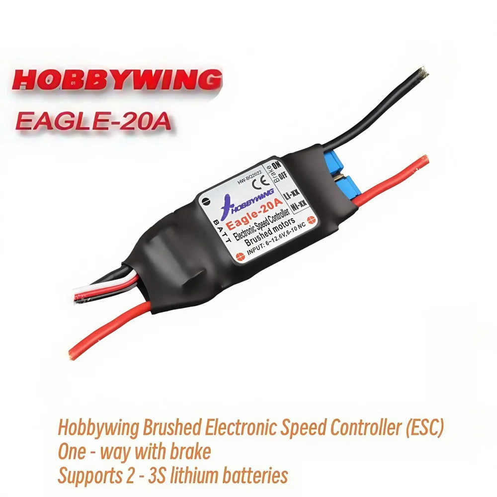 

FATJAY Hobbywing Eagle-20A Матовый 2-3S односторонний электронный регулятор скорости ESC с тормозом для радиоуправляемых самолетов