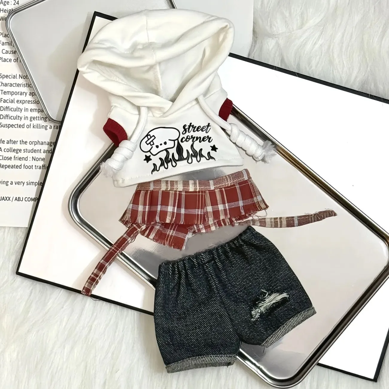 Set di bambole in cotone cosplay da 20 cm, vestiti per bambole retrò americane, vestiti per bambole carini