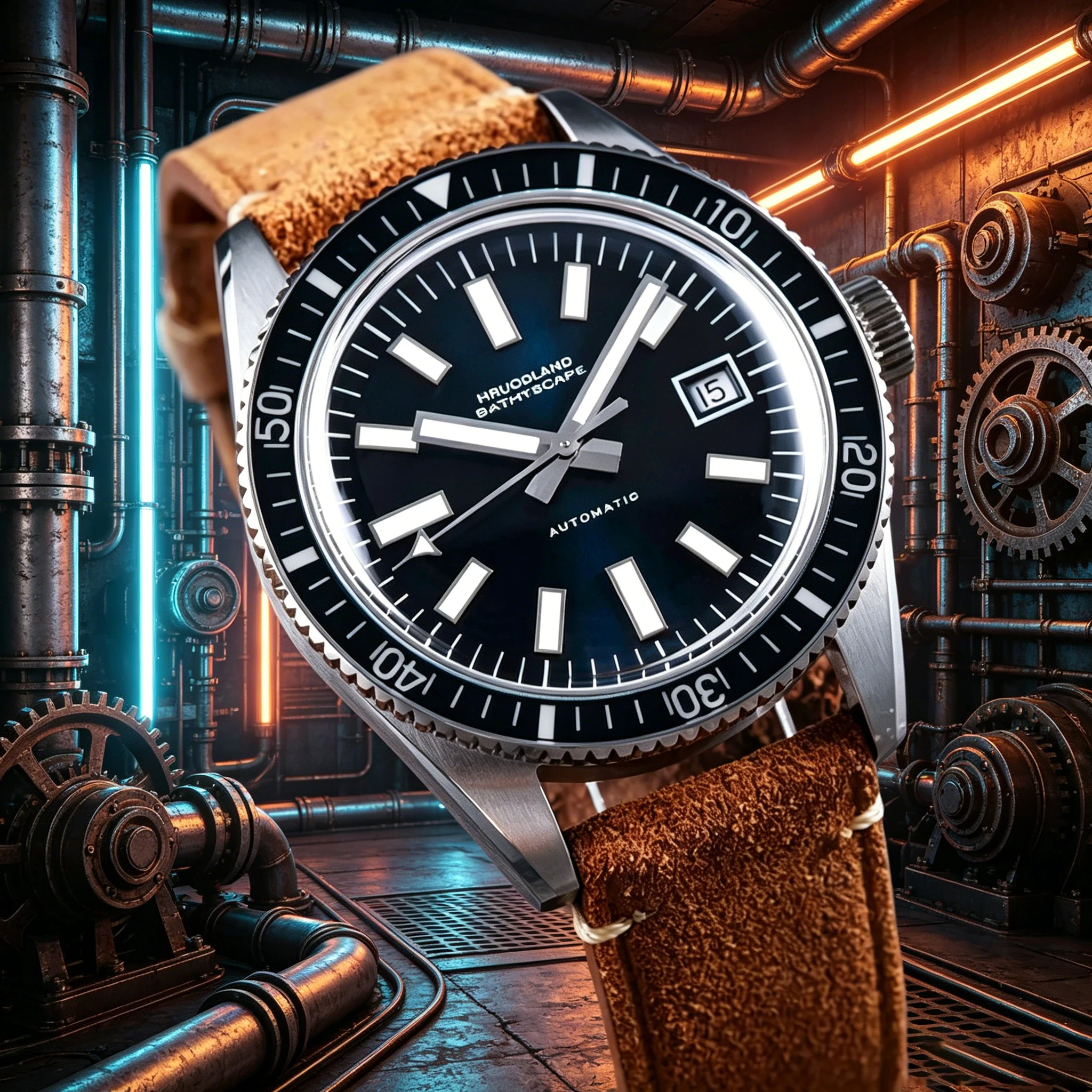 Hruodland New PT5000 Men's Automatic Mechanical Watches Vintage 40mm Sapphire Crystal Waterproof 20Bar Luminous reloj hombre