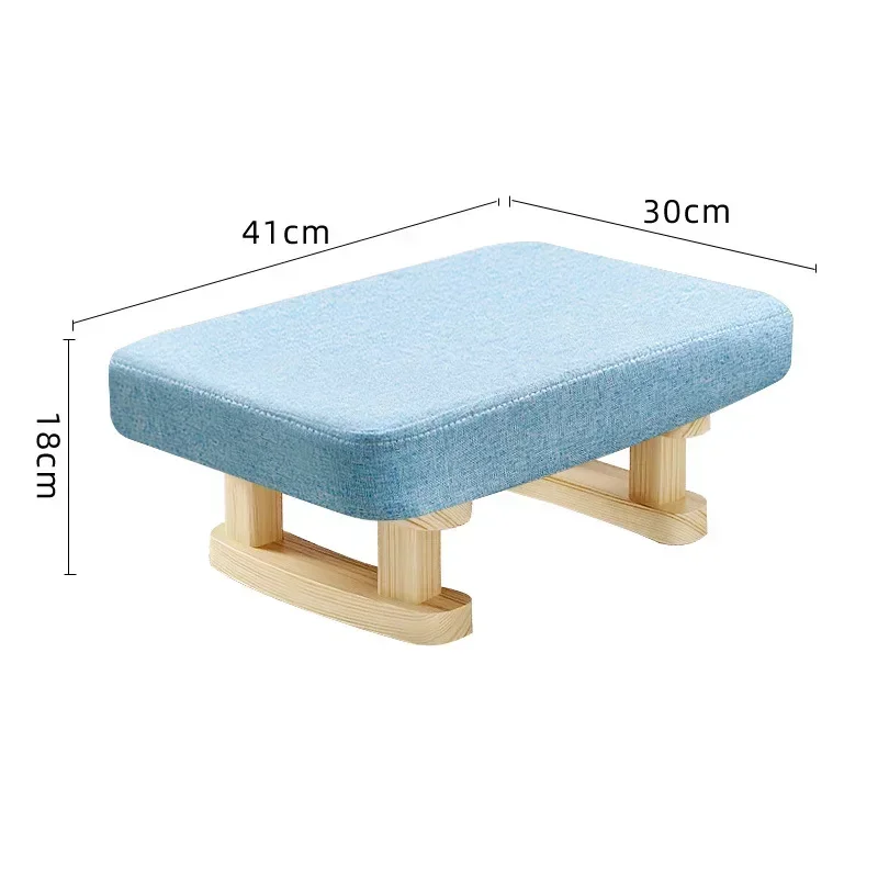 Creative Adult Sofa Stool Fashion Short Stool Solid Wood Square Stool Fabric Art Living Room Shoes Replacement Vintage Bench