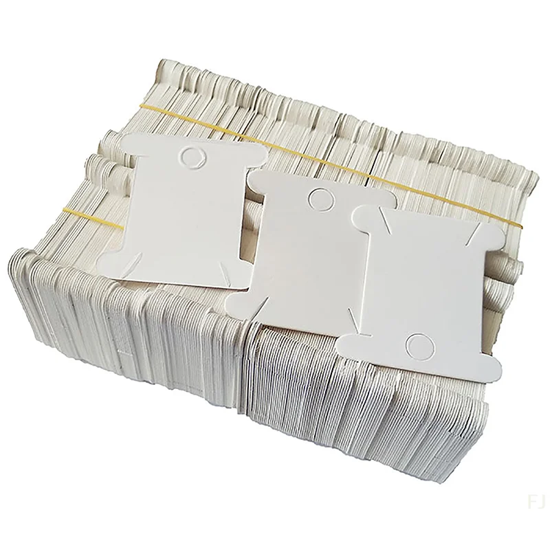 [YU] 50/200 pièces bobines de fil de carton bobine de fil outil de couture support de bobine pour point de croix broderie fil de coton bricolage