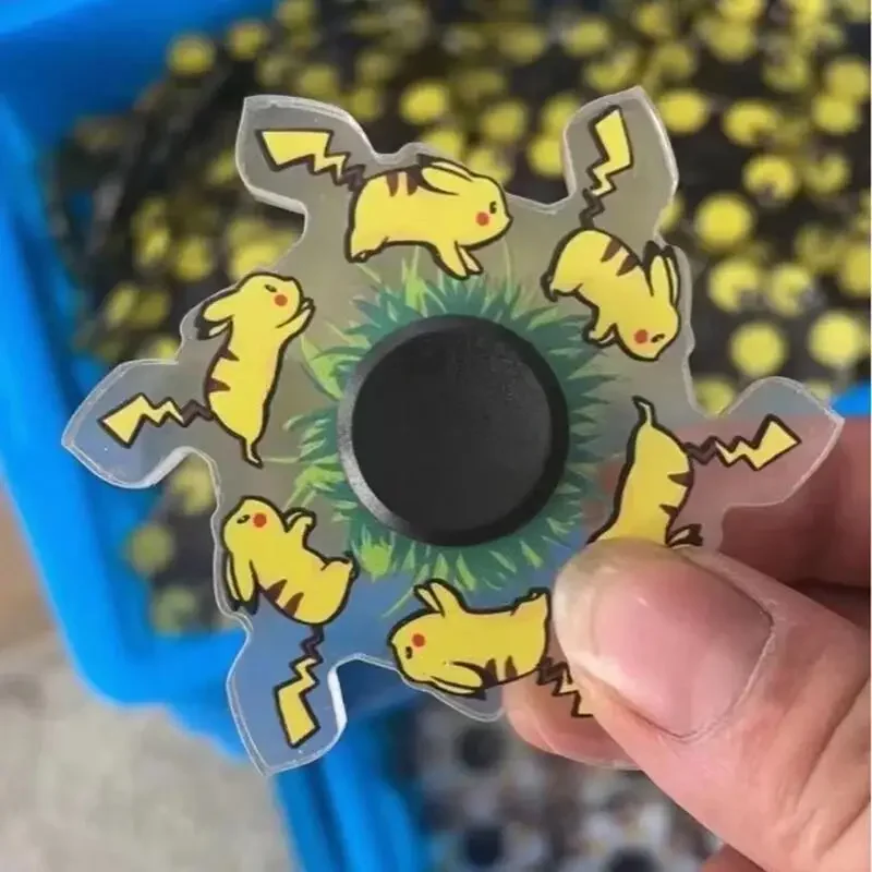 Pikachus Anime Laufen Fidget Spinner Cartoon Periphere Figur Spinner Drehen Anti-Stress Dynamische Relief Spielzeug Kinder Geschenke