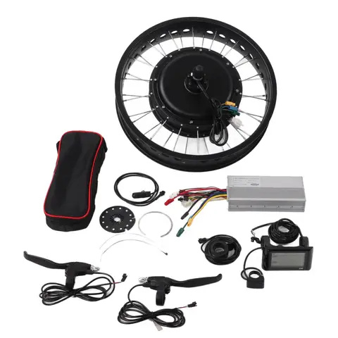 48V 1500W Electric Bike Hub Motor Kit with Controller S900 LCD 20 Inch Rear Wheel Waterproof Electric Bicycle Conversion Kit