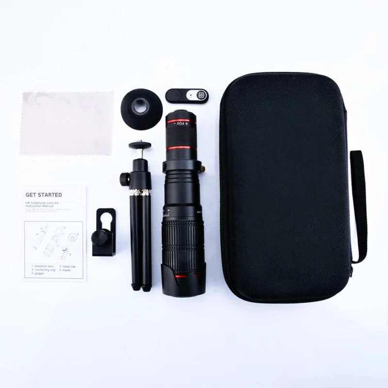 4K HD 36X Teleskop Optik Zoom Ponsel Lensa Kamera Telephoto Lens untuk iPhone Huawei Xiaomi Smartphone Lensa Lente untuk celular