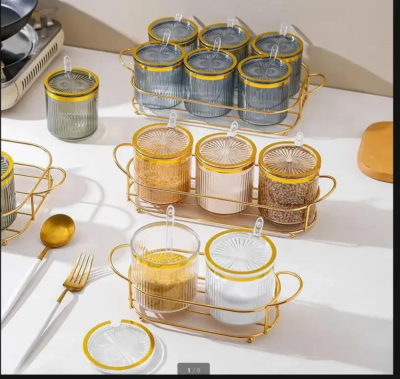 Kitchenware Condiment Box Acrylic Spice Container Spice Jar Kitchen Supplies Seasoning Bottle Seasoning Jar Spice Tools Salt Pot