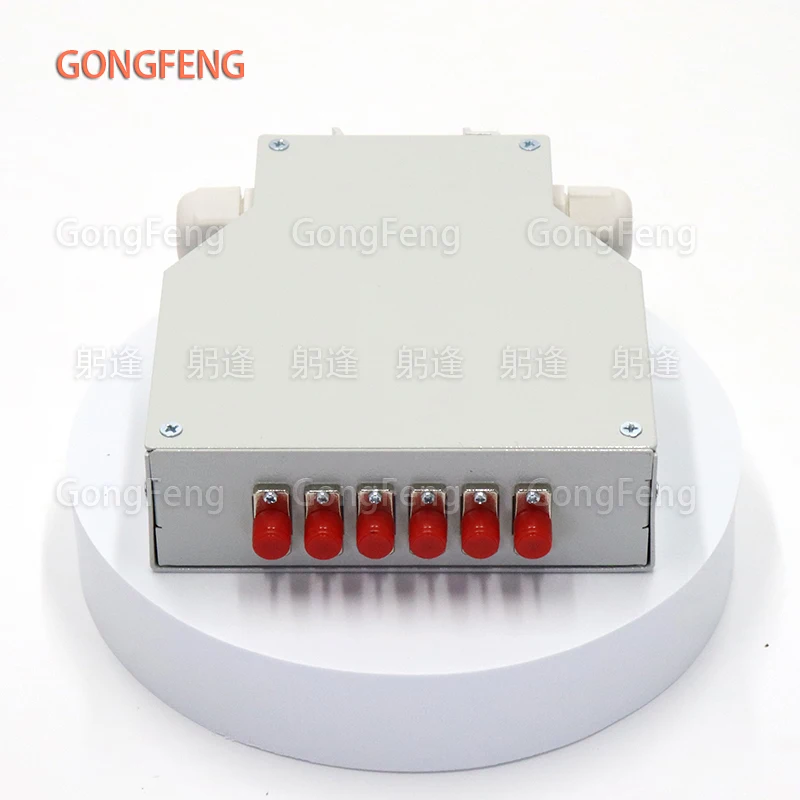 

6 Port LC fiber optic Terminal Box DIN Rail Mounted Supports SC/FC/ ST Coupler With Tail Fiber Adapter Best Price Wholesale