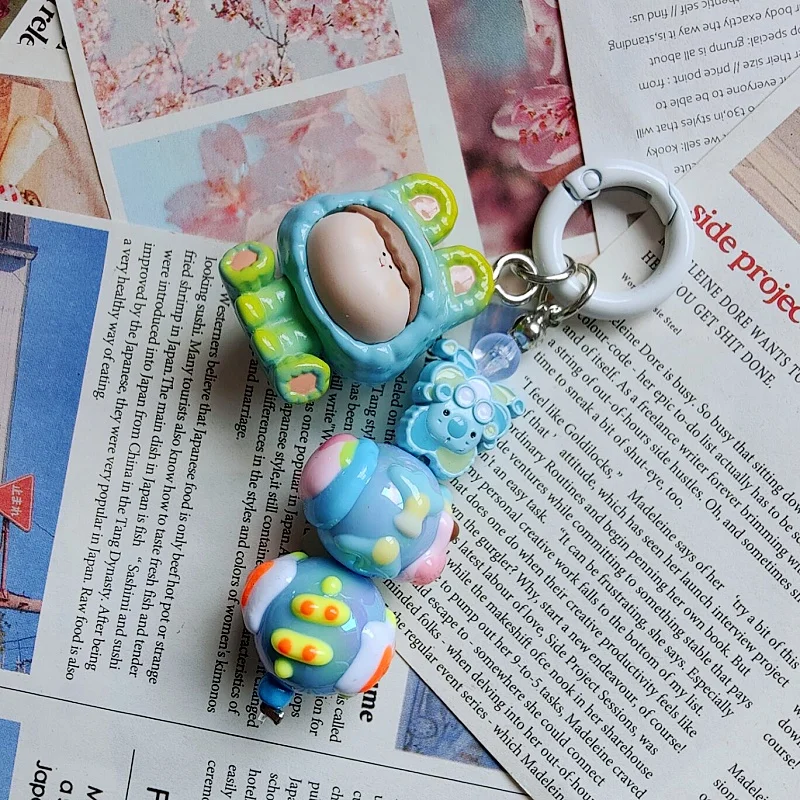 Original Dolphin DIY Beaded Little Drip Key Chain Pendant Cartoon Phone Backpack Pendant Decorative Gift