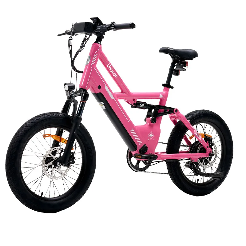 F4 20inch Fat Tire Electric Bike Full Suspension Ebike Powerful Urban Commuter Adult Electric Bicycle image 4