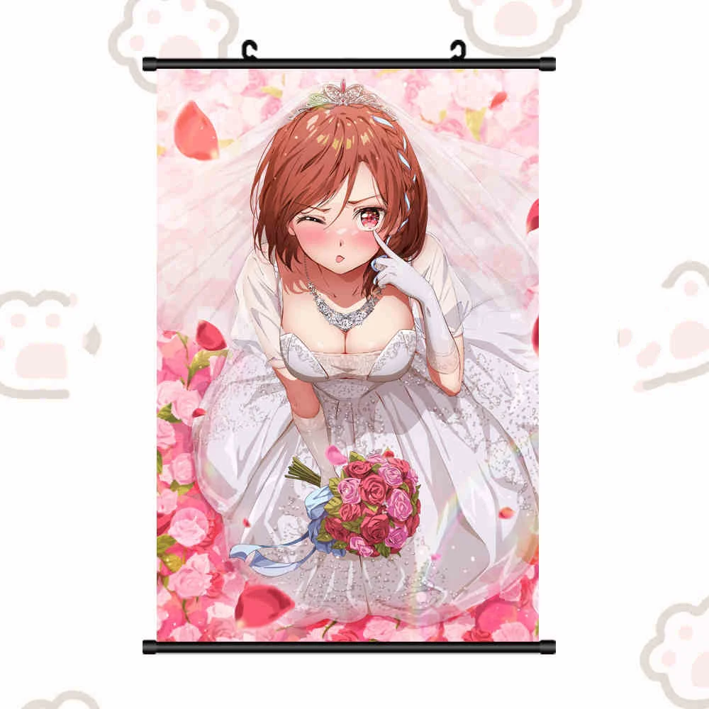 Anime j'ai marié à la fille je déteste la plus en classe affiche Sakuraimori Akane Cosplay défilement Mural tenture murale affiche Art décor