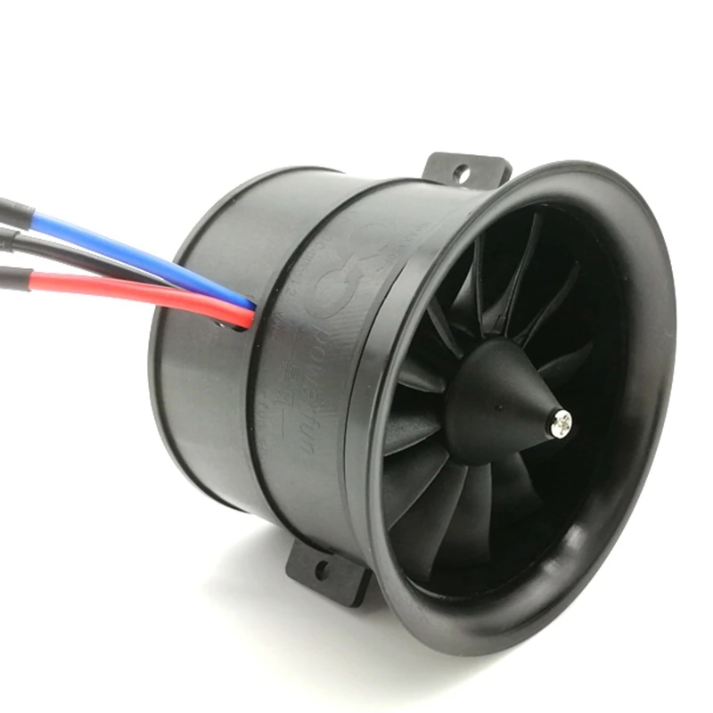 BFYL-POWERFUN Unidad EDF de ventilador con conductos de 12 aspas de 70 mm con motor sin escobillas 4S 3400KV para avión RC