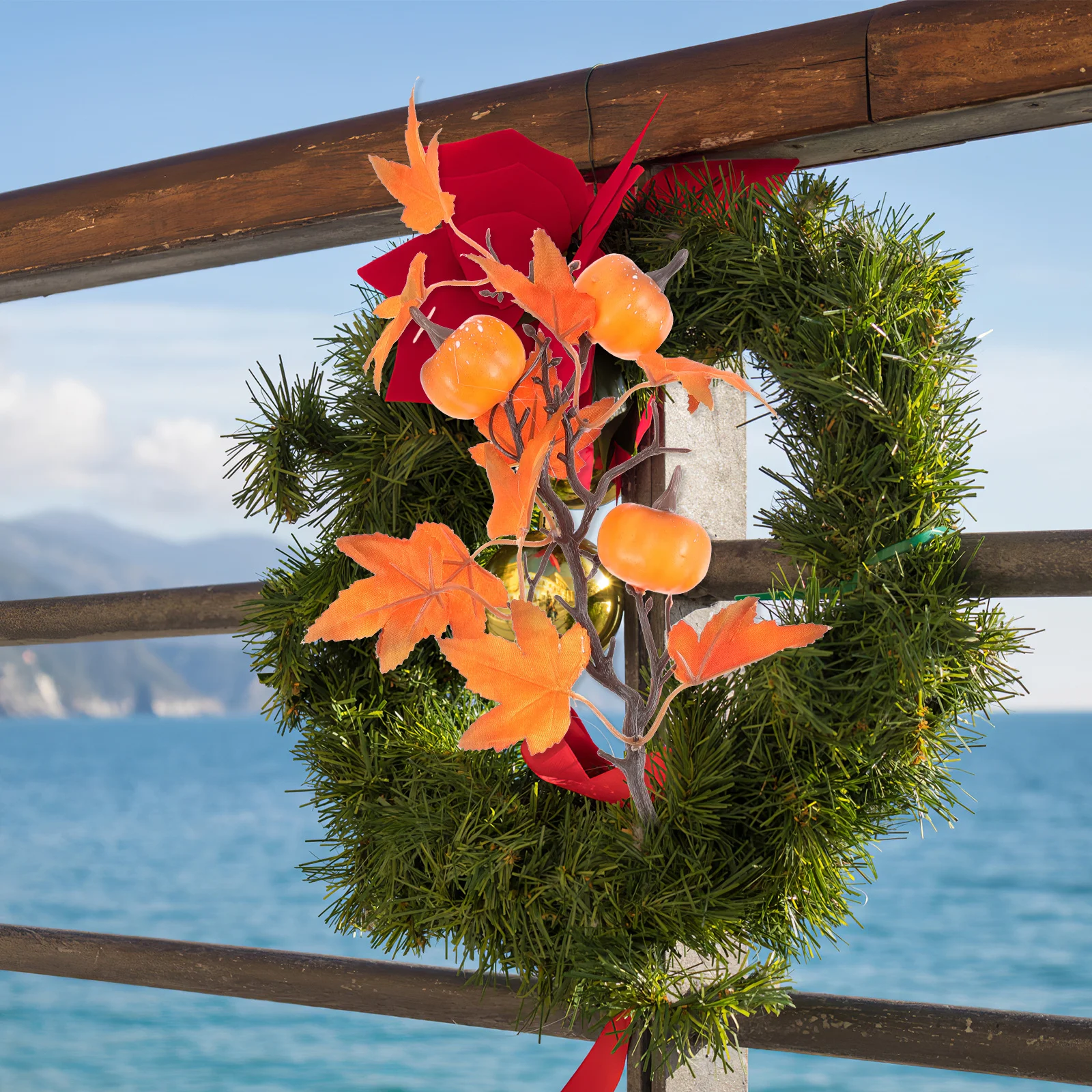 

Artificial Maple Pumpkin Leaves Branch Fall Leaves Thanksgiving Decoration Autumn Floral Arrangement Fall Picks Centerpiece