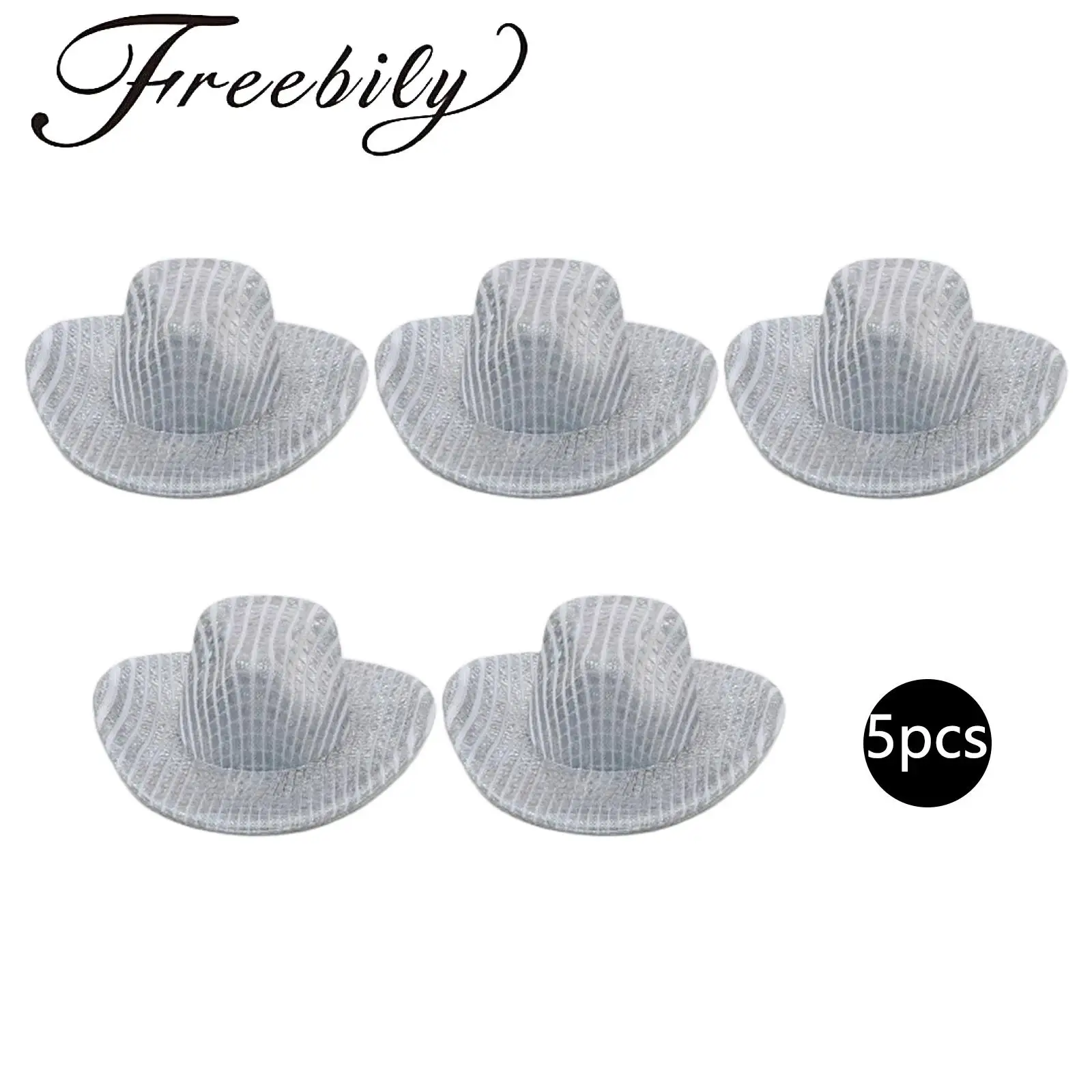 

Western Cowboy Hats Mini Glitter Cowgirl Hat Party Decors Cosplay Dress Up Disco Costume Accessories