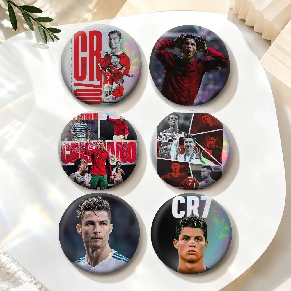 Soccer C-Cristiano Ronaldo CR7  Badges Creative Tinplate Button PinsBrooch Badge Clothes Backpack