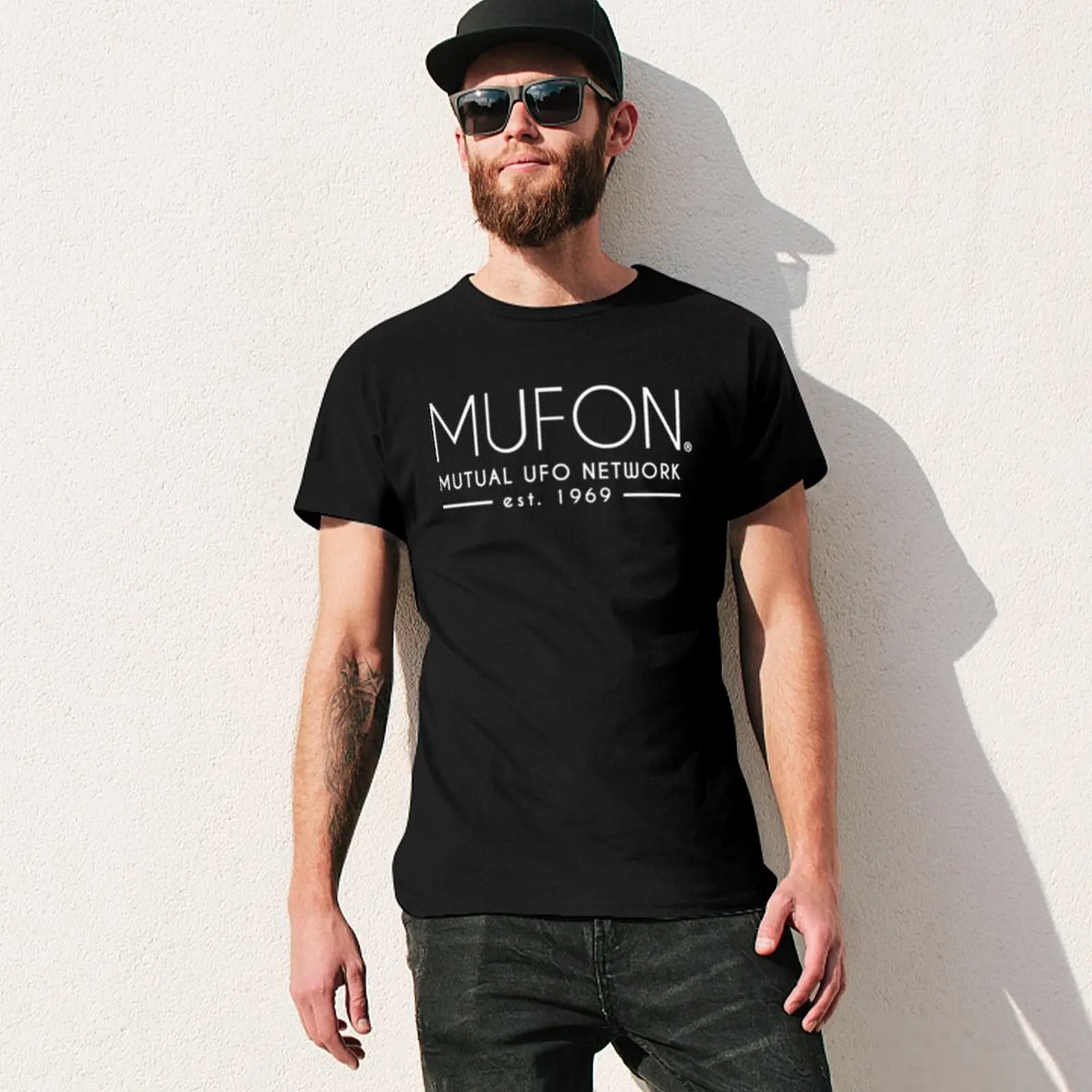 Mufon White T-shirt Aesthetic clothing plus sizes clothes for men