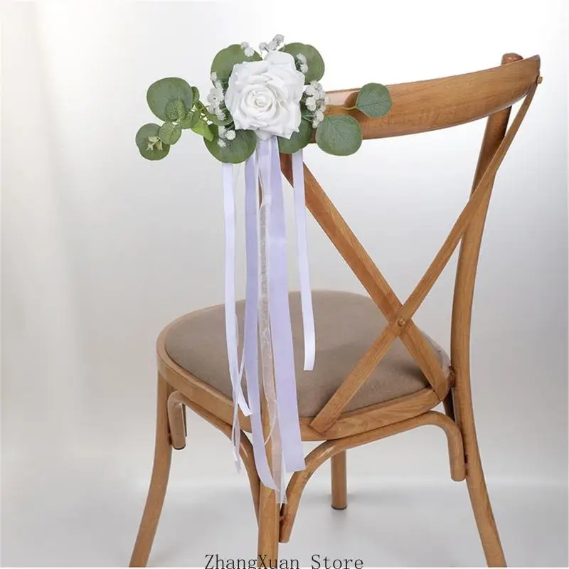 Künstlicher Rosenband-Akzent für Autospiegel, Stuhllehne und Hochzeits-Styling 3XUF – Detail 4