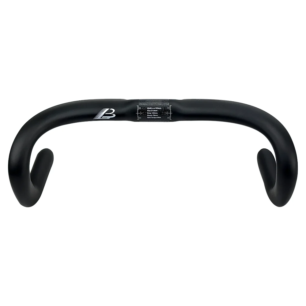 BALUGOE Carbonfaser-Rennradlenker Sprint Match Fahrradlenker TT Bike Lenker Fest Schwarz Matt 31,8mm Sport UCI – Detail 5
