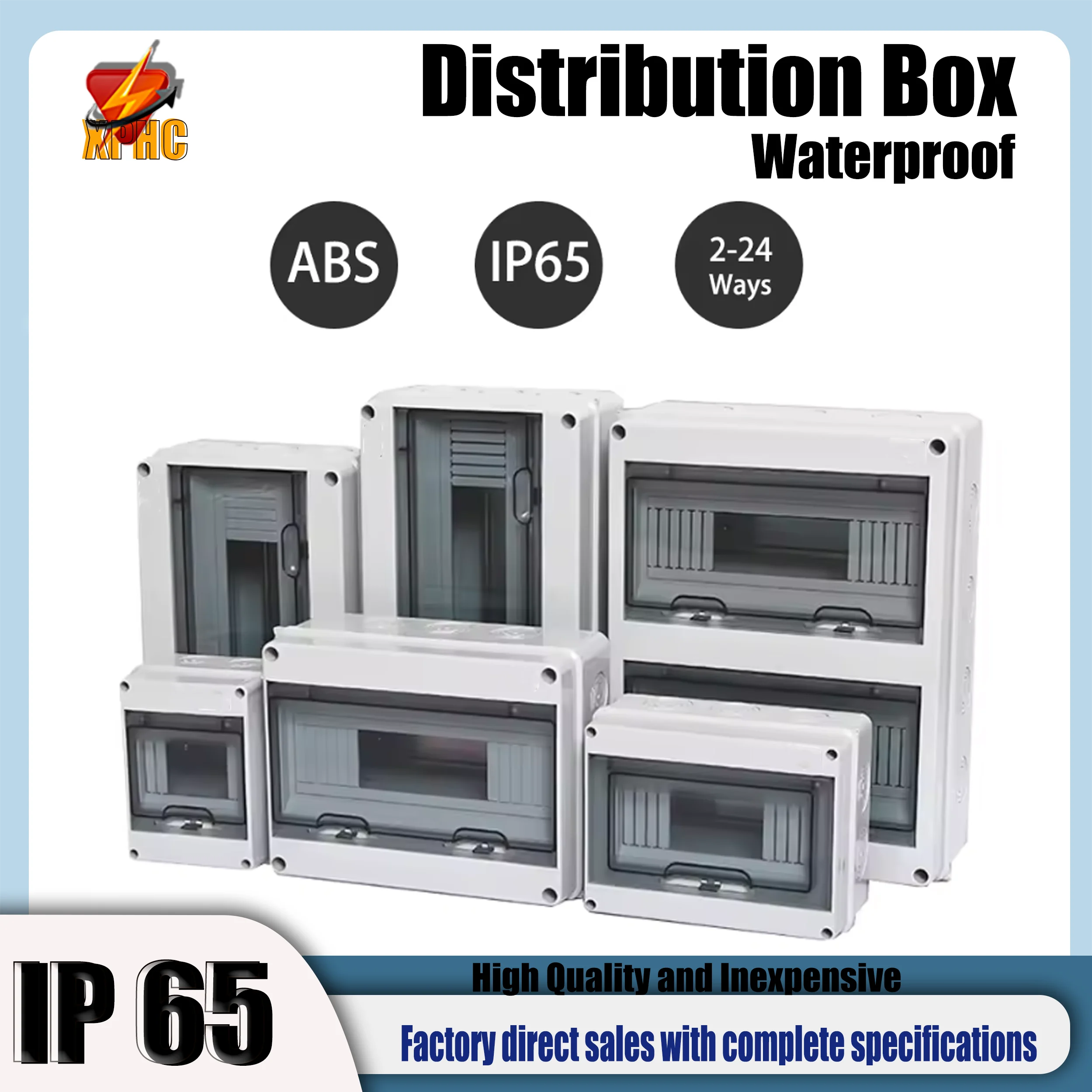 IP65 Plastic Waterproof Distribution Box Panel Installation Distribution Box Outdoor Electrical Waterproof Junction Box