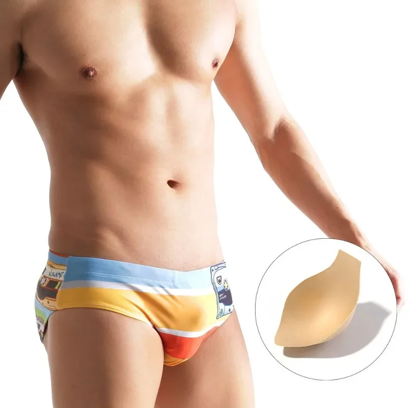 Men's Swimwear Beachwear Bikini Men Sexy Low Rise Hot Springs Swimming Trunks Quick Drying Breathable Men Swimsuits Men Clothing