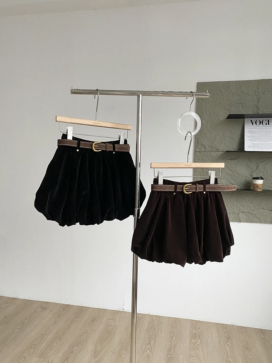 

Модная бархатная юбка-карандаш с цветочным узором, женская юбка А-силуэта с высокой талией и защитой от просвечивания для девушек 8-24 лет