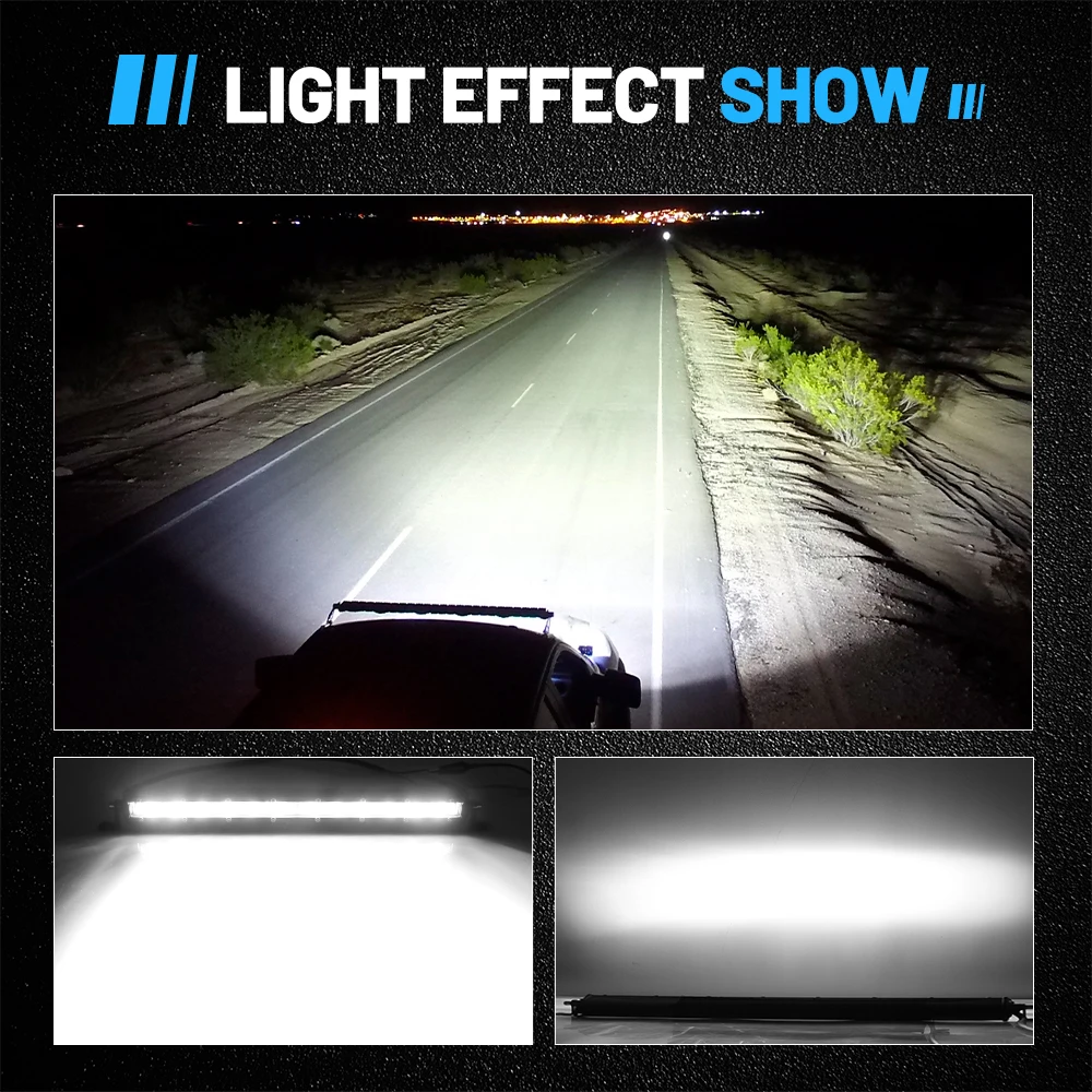 HAOLIDE 6D Super Slim 7-50inch LED Light Bar 6000K White Light Fog Lamp Work Light Super Bright for Car Motorcycle off-road use view 6