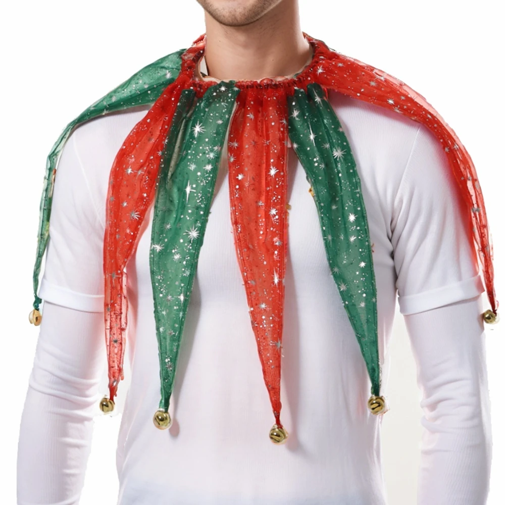 

Halloween Cosplay Clown Collar Costume Accessories Pointed Jingle Bell Collar Neck Piece