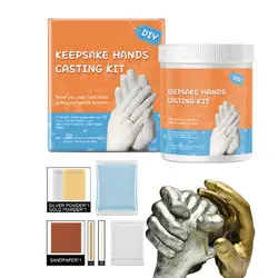 3D Hands Mold Couples Hands Casting Kit Souvenir Couples Hand Foot Printing Mold Plaster Casting Kit Handprint Keepsakes