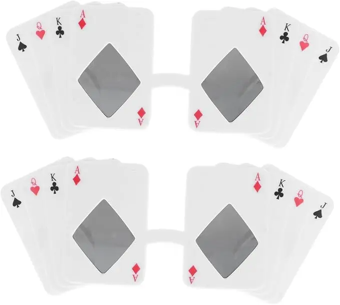 Poker Themed Sunglasses Playing Card Glasses Poker Themed Adult Costume Theme Party Gift Supplies