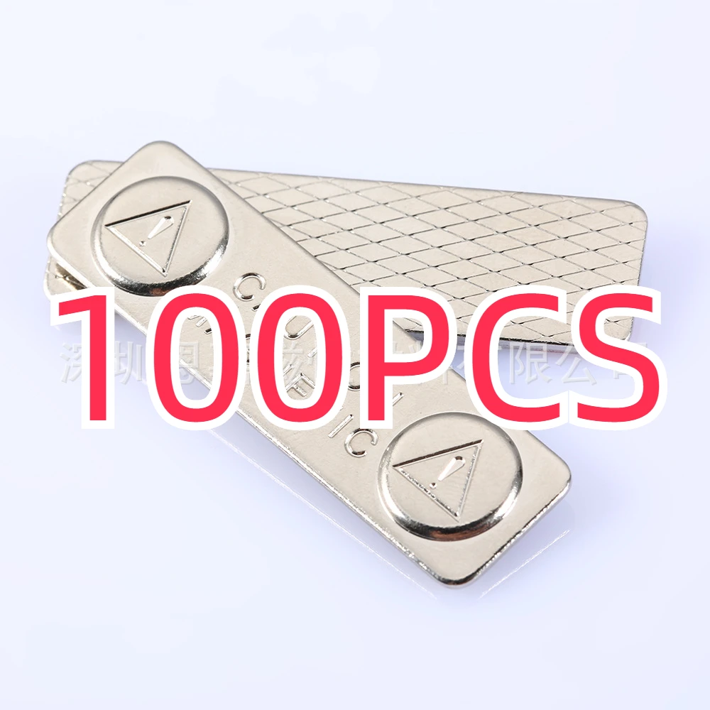 

Metal Badge Brooch Strong Magnetic Name Tags 50/100PCS Badge Metal Fastener ID Cards Durable Attachment Holder Decoration