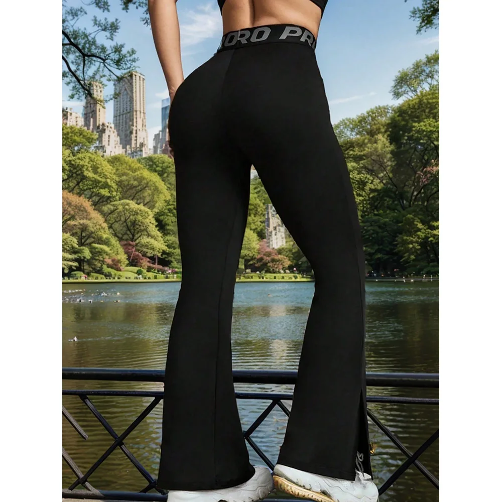 CPSYMYM المرأة اليوغا طماق كل موسم الكورية لائق رسالة عالية الخصر الكاحل جرس قيعان موضة اليوغا طماق