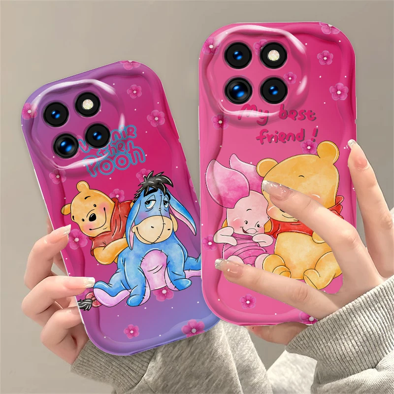 

Disney Winnie Pooh Cute For Xiaomi Mi 14 12 12T 11 Lite Poco M6 X6 X5 X4 X3 M3 F4 Pro GT NFC 5G Wave Oil Funda Phone Case