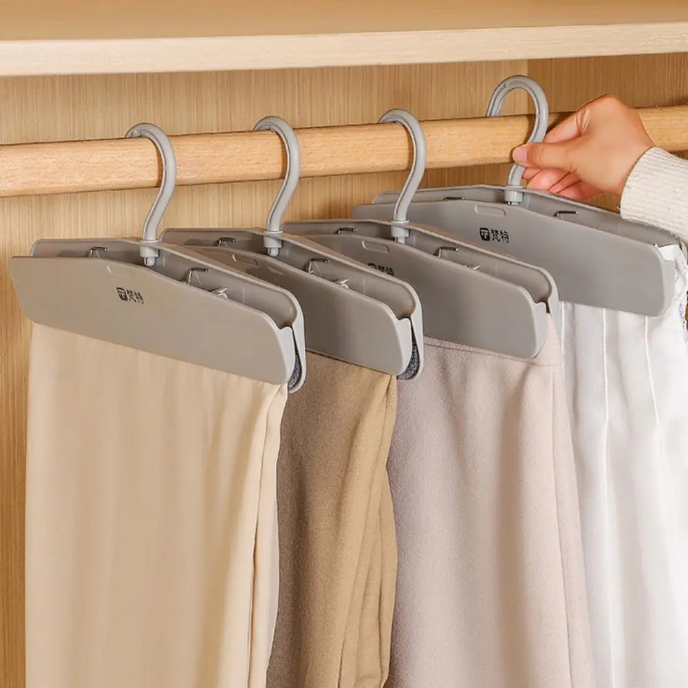 

2pcs Crease-resistance Non-slip Pants Clip Rotatable Non-marking Long Skirt Hanger Household Strong Clamping Force
