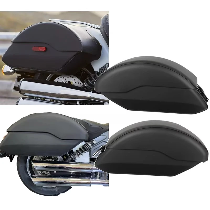 

Motorcycle Quick Release ‎100% genuine leather Semi Rigid Saddlebags Side Box for Indian Scout 2015-2024 Sixty ABS 2019-2020