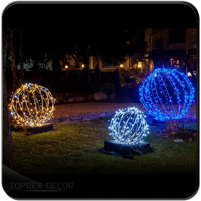 Alibaba best seller outdoor led 3d garden ball light