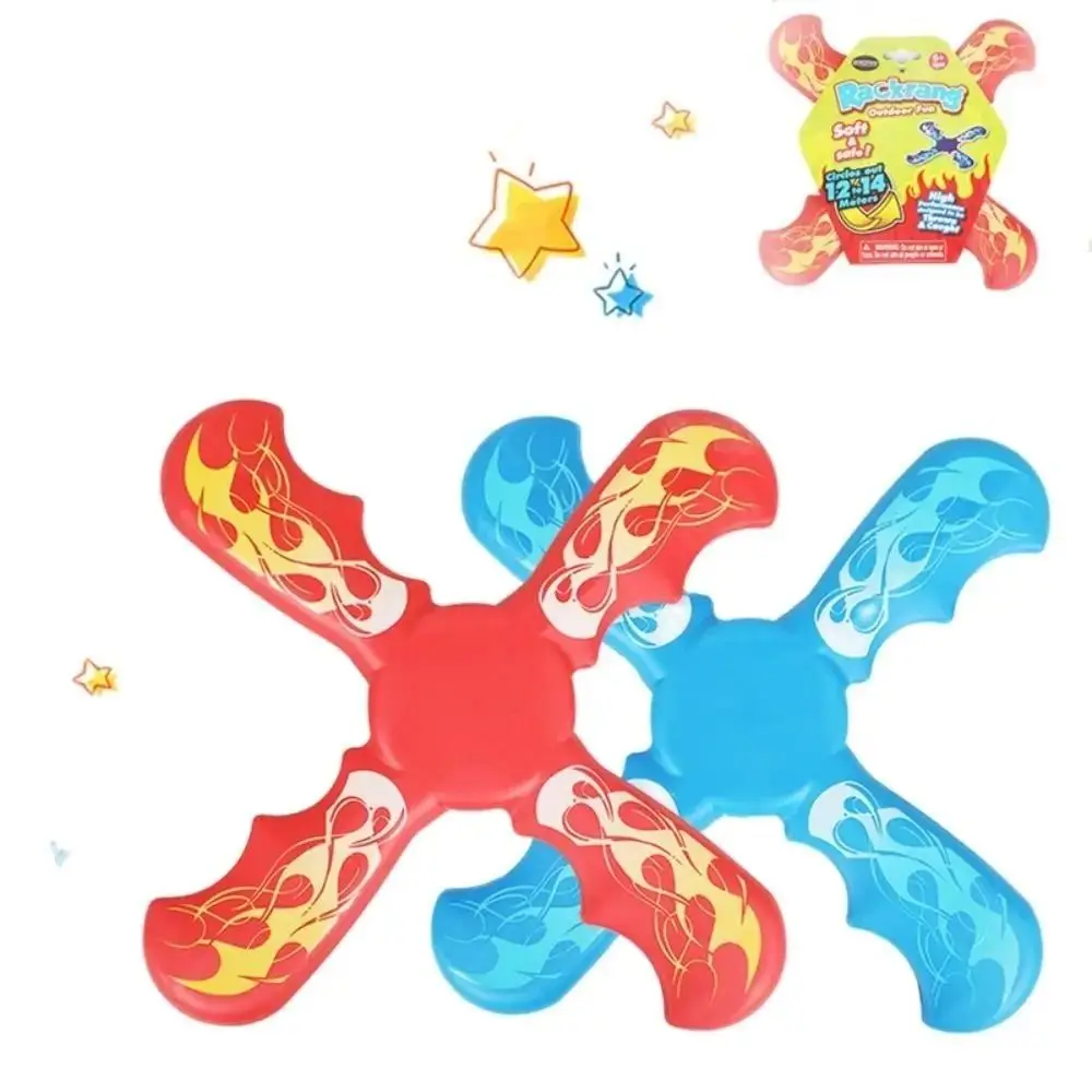 Eva crianças boomerang interativo macio voando boomerang crianças brinquedo esportes educação precoce quatro folhas cruz disco voador ao ar livre